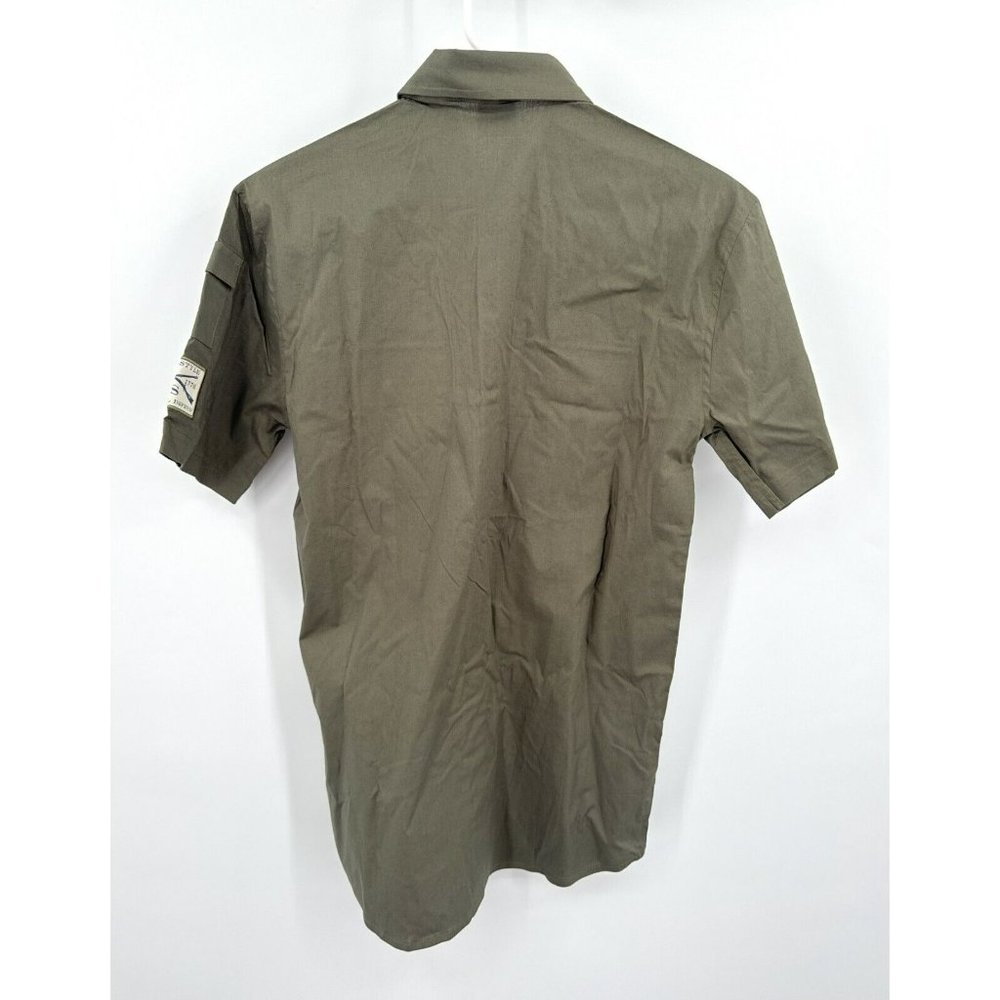 Grunt Style Garage Button Down Shirt S Miltary Green USA Patch Mens‎ - Picture 3 of 4